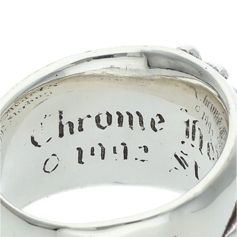 Chrome Hearts FLRL CRS Sterling Silver Ring Size ONE SIZE