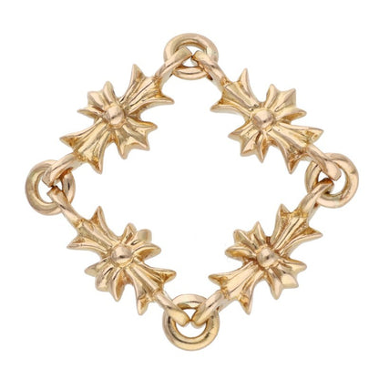 Chrome Hearts 22K Tiny ECH Plus Diamond Gold Ring Size 11.5