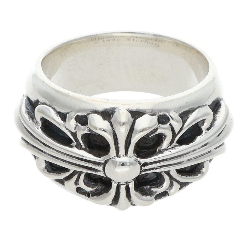 Chrome Hearts FLRL CRS Floral Silver Ring Size ONE SIZE