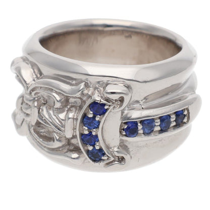 Chrome Hearts 18K Dagger Pave Sapphire Ring Size ONE SIZE