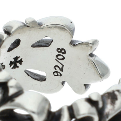 Chrome Hearts DBL FLRL CRS 925 Silver Ring Size ONE SIZE