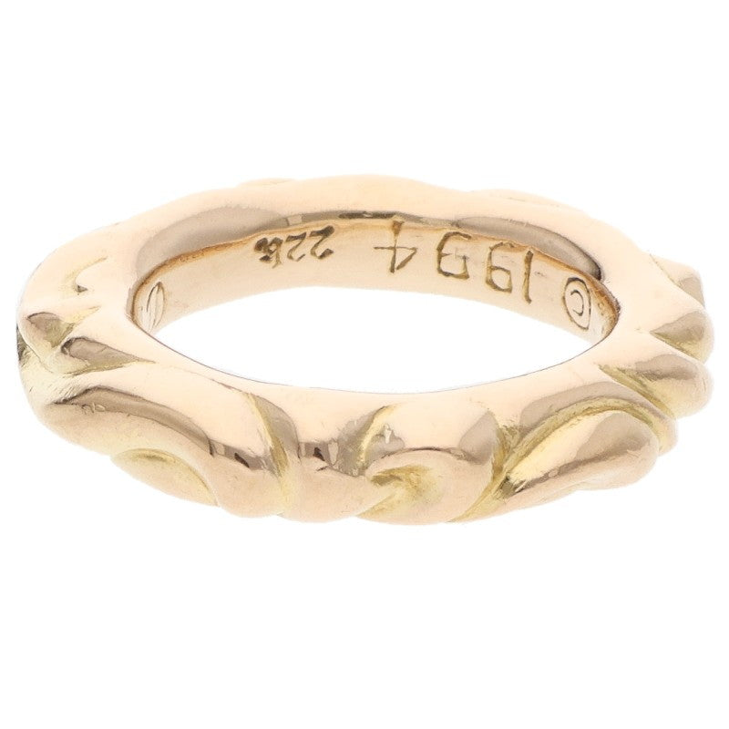 Chrome Hearts Scroll Band 22K Gold Ring Size ONE SIZE