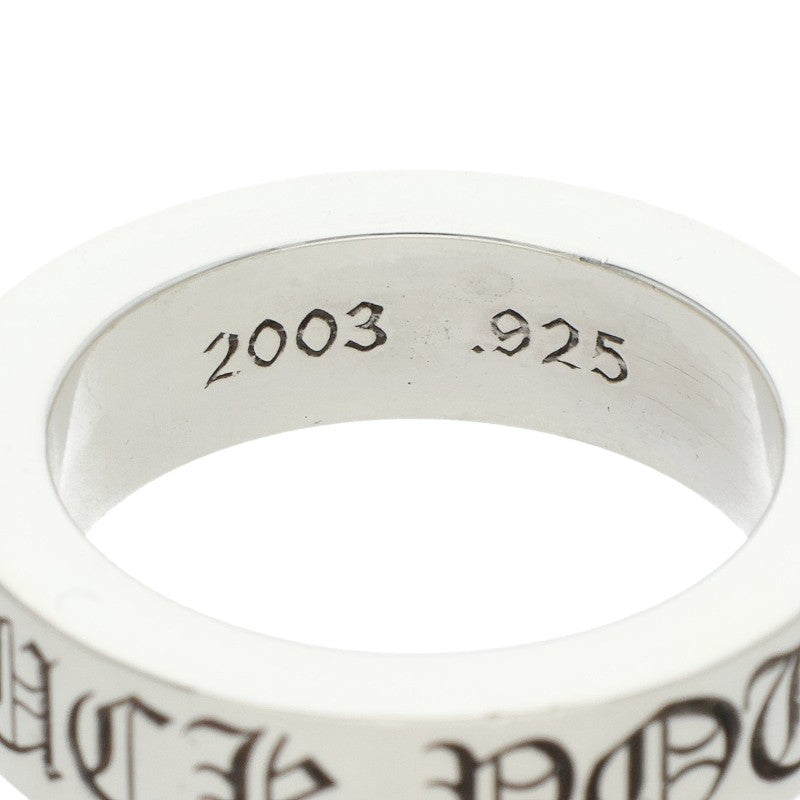 Chrome Hearts 6mm Spacer FUCKYOU Silver Ring Size 13.5