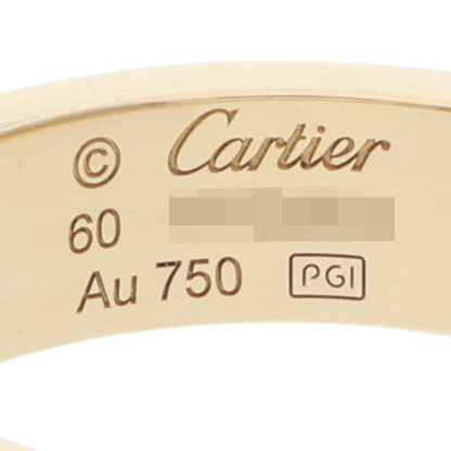 Cartier Love Ring 18K Yellow Gold 3-Diamond Ring Size 60