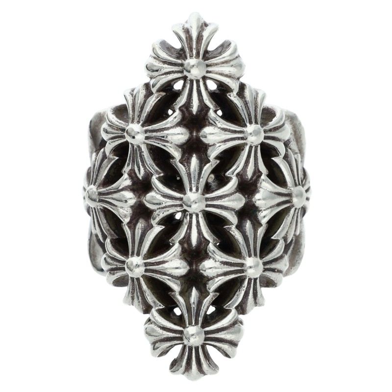 Chrome Hearts CHAIN MAIL LG Silver Ring Size 20.5