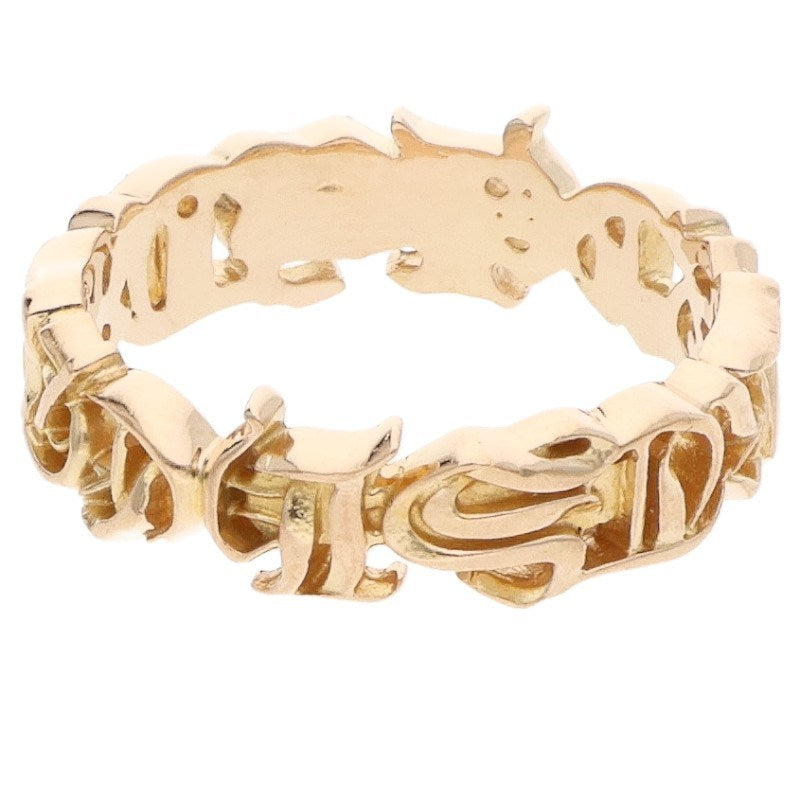 Chrome Hearts Script Band 22K Gold Ring Size ONE SIZE