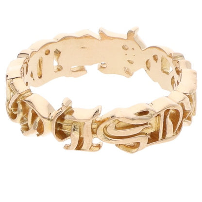 Chrome Hearts Script Band 22K Gold Ring Size ONE SIZE
