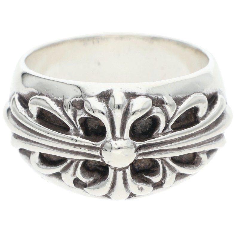 Chrome Hearts FLRL CRS Floral Cross Ring Size US 10