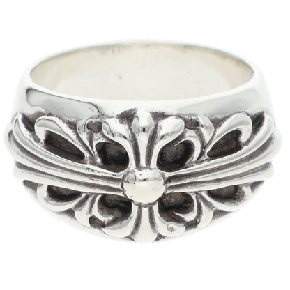 Chrome Hearts FLRL CRS Floral Cross Ring Size US 10