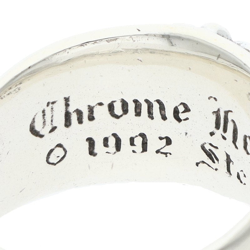 Chrome Hearts FLRL CRS Floral Cross Ring Size US 10