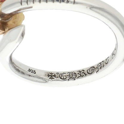 Chrome Hearts NAIL CRSBALL W GLD Combo Ring Size US 9