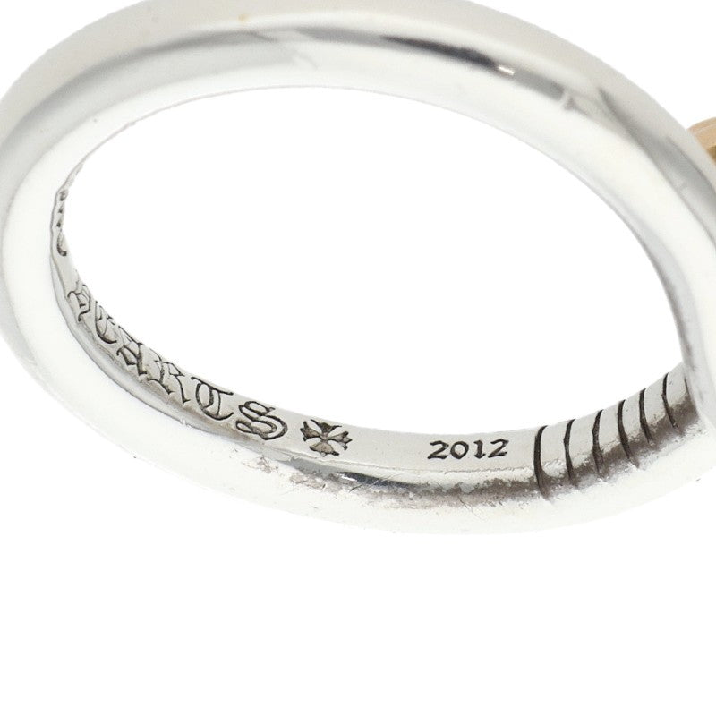 Chrome Hearts NAIL CRSBALL W GLD Combo Ring Size US 9