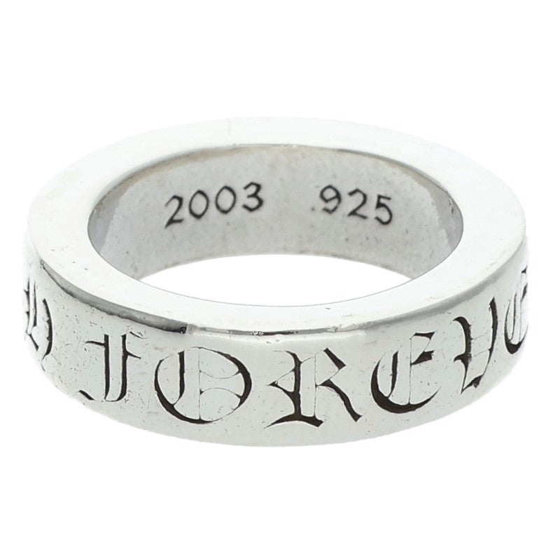 Chrome Hearts 6mm Spacer Forever Silver Ring Size US 5.5