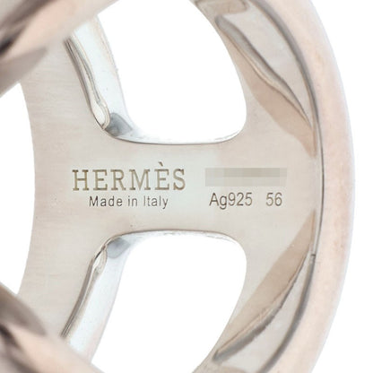 HERMES Osmose GM Silver Ring Size 56