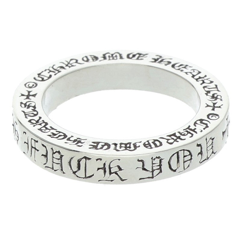 Chrome Hearts 3mm Spacer FUCKYOU Silver Ring Size 10.5