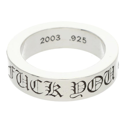 Chrome Hearts 6mm Spacer FUCKYOU Silver Ring Size 17.5