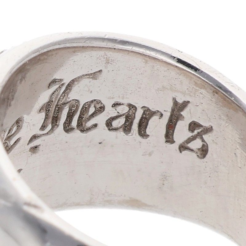 Chrome Hearts 18K Heart In Band Pave Gold Ring Size US 5