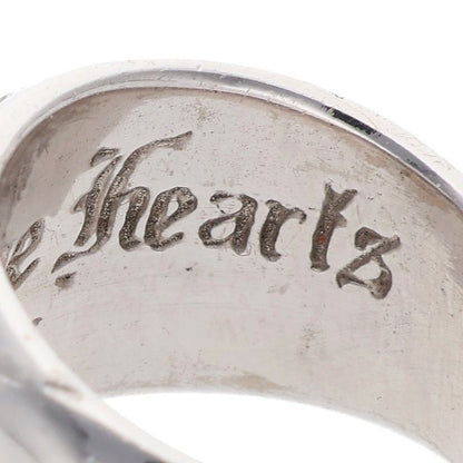Chrome Hearts 18K Heart In Band Pave Gold Ring Size US 5