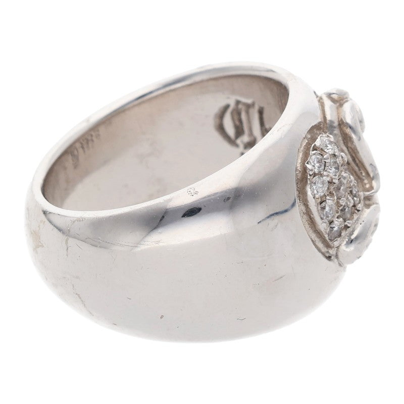 Chrome Hearts 18K Heart In Band Pave Gold Ring Size US 5