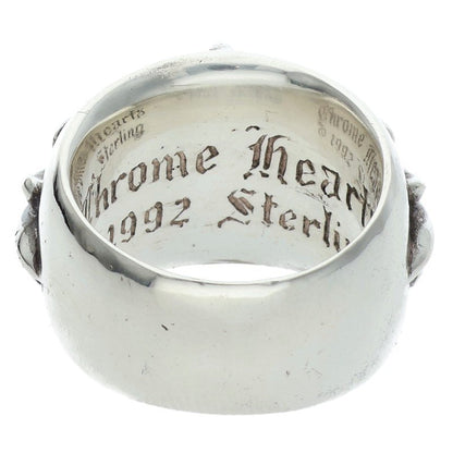 Chrome Hearts FLRL CRS Floral Cross Silver Ring Size JP 11.5