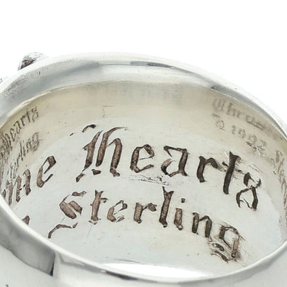 Chrome Hearts FLRL CRS Floral Cross Silver Ring Size JP 11.5