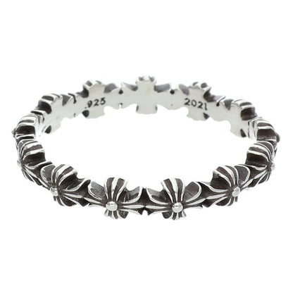 Chrome Hearts TINY E CH PLUS BAND Silver Ring Size JP 19