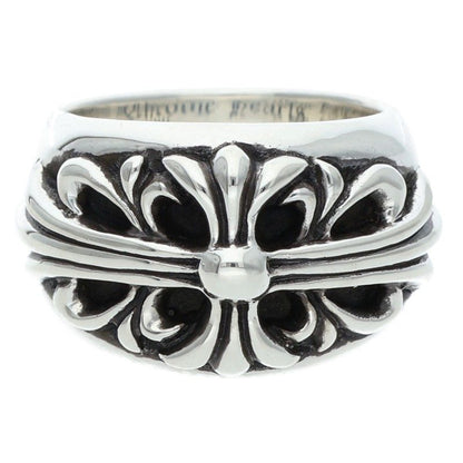 Chrome Hearts Floral Cross Silver Ring Size US 5.5