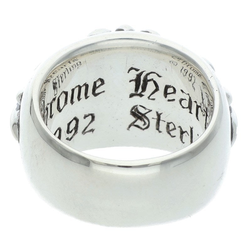 Chrome Hearts Floral Cross Silver Ring Size US 5.5