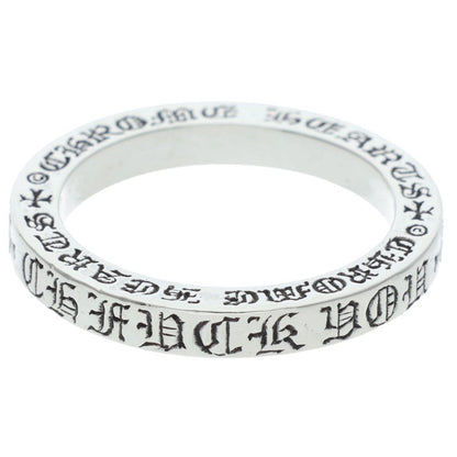 Chrome Hearts 3mm Spacer FUCKYOU Silver Ring Size ONE SIZE