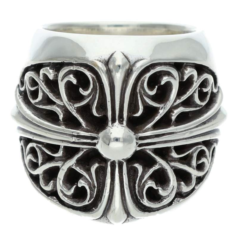 Chrome Hearts Classic Oval Cross Silver Ring Size ONE SIZE