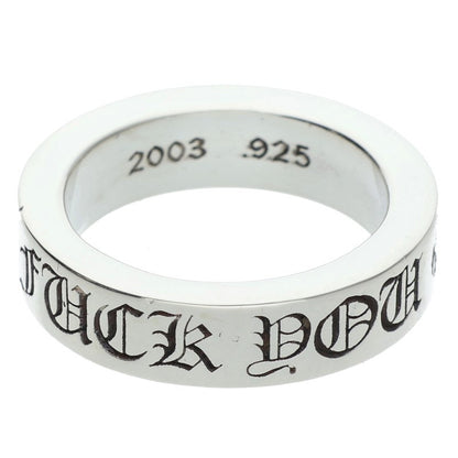 Chrome Hearts 6mm SPACER FUCKYOU Silver Ring Size ONE SIZE