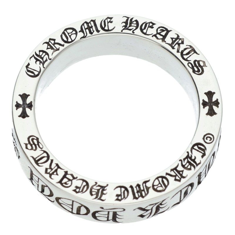 Chrome Hearts 6mm SPACER FUCKYOU Silver Ring Size ONE SIZE