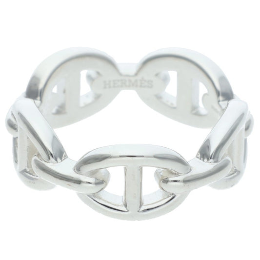HERMES Chaine d'Ancre Enchainee PM Silver Ring Size US 6.5