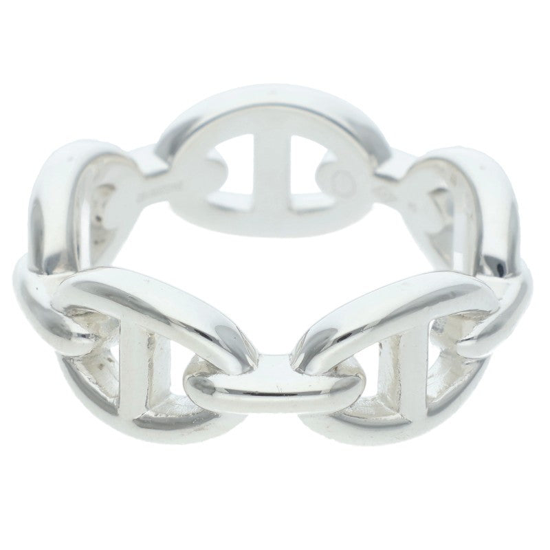 HERMES Chaine d'Ancre Enchainee PM Silver Ring Size 54