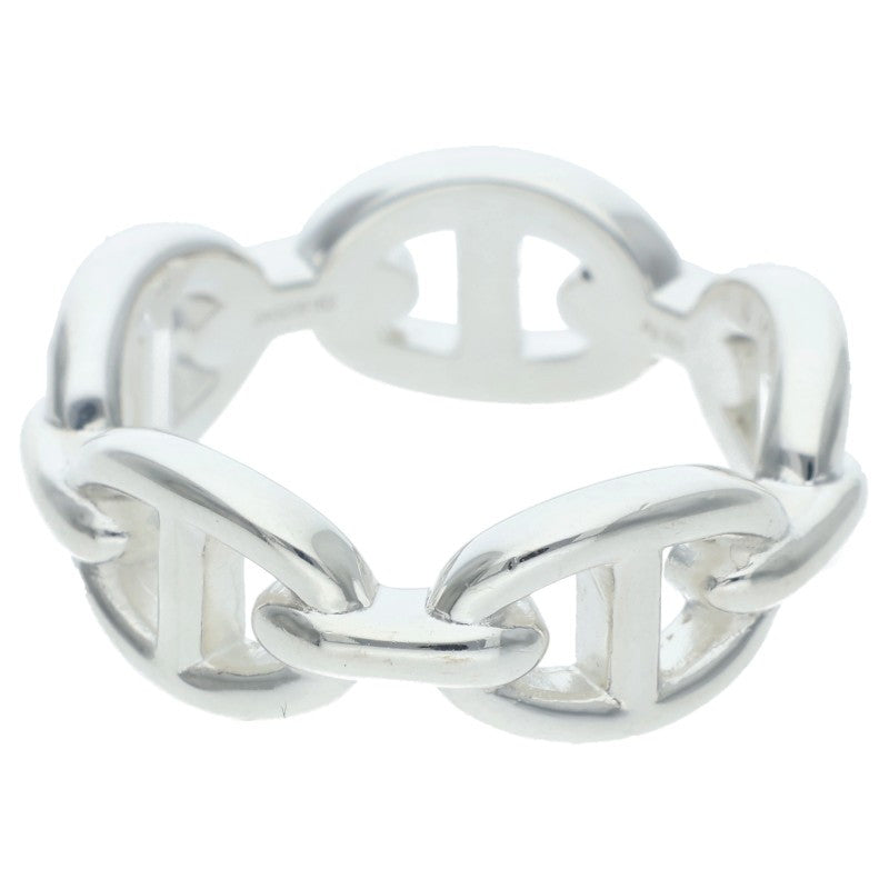 HERMES Chaine d'Ancre Enchainee PM Silver Ring Size 54