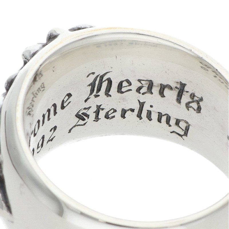 Chrome Hearts FLRL CRS Sterling Silver Ring Size ONE SIZE