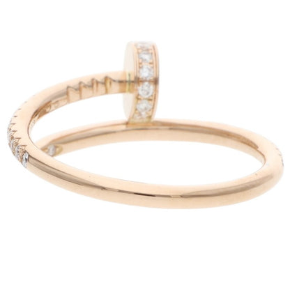 Cartier 18K JUSTE UN CLOU Pave Diamond Ring Size 53