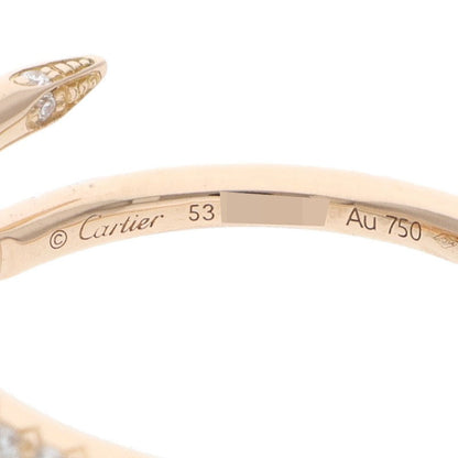 Cartier 18K JUSTE UN CLOU Pave Diamond Ring Size 53