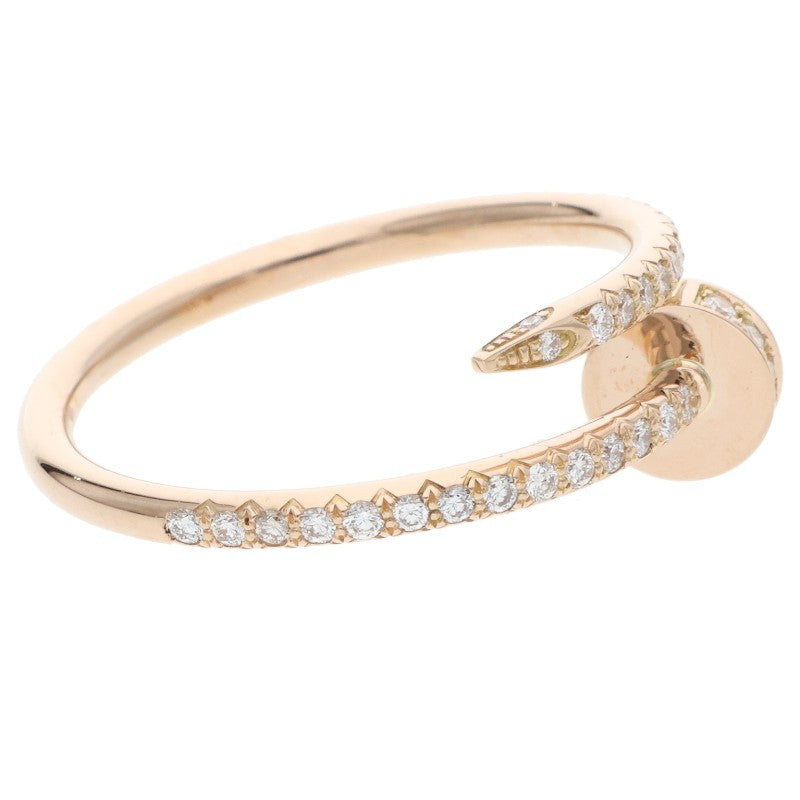 Cartier 18K JUSTE UN CLOU Pave Diamond Ring Size 53