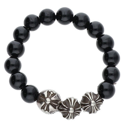 Chrome Hearts BEAD RING Onyx Bead Silver Black Size ONE SIZE