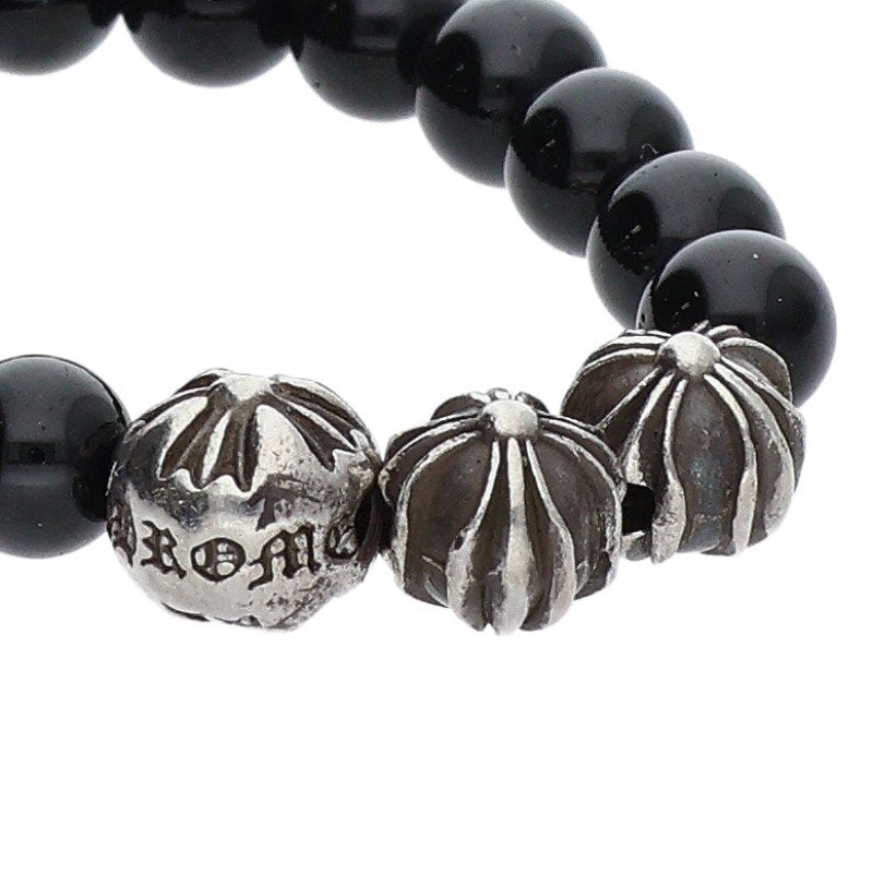 Chrome Hearts BEAD RING Onyx Bead Silver Black Size ONE SIZE