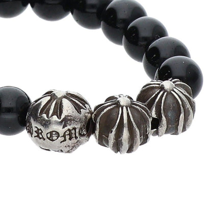 Chrome Hearts BEAD RING Onyx Bead Silver Black Size ONE SIZE