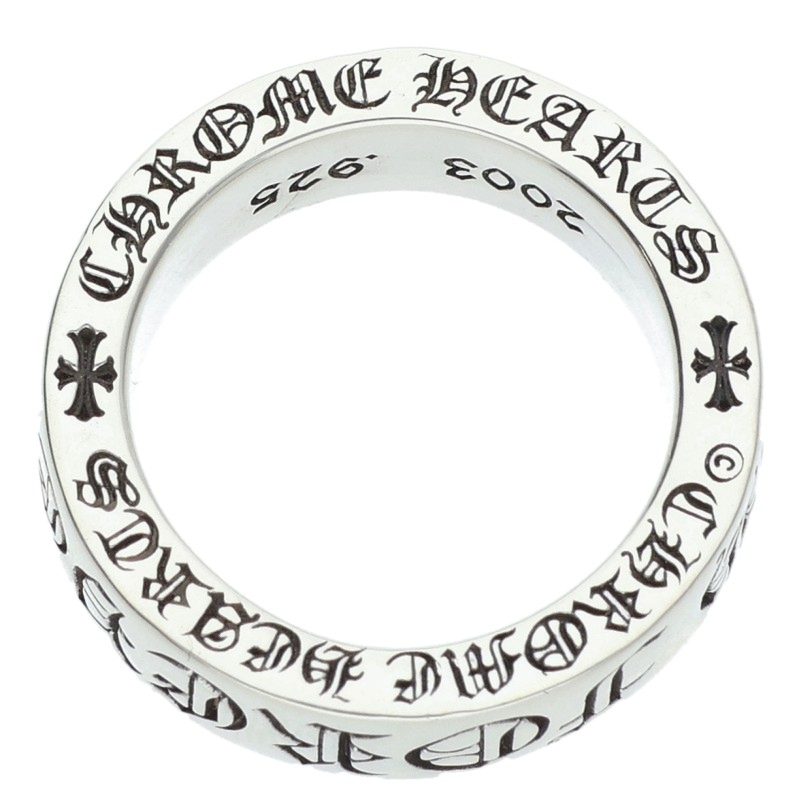 Chrome Hearts 6mm SPACER FOREVER Silver Ring Size JP 10.5
