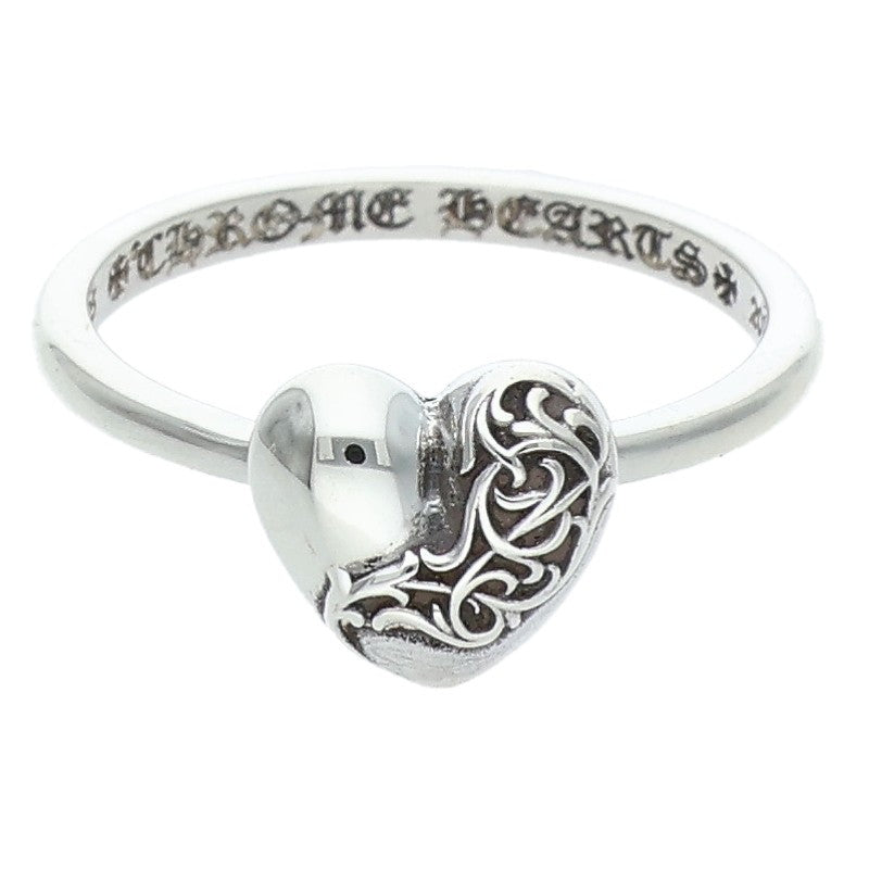 Chrome Hearts BUBBLGM HEART Silver Ring 925 Size ONE SIZE