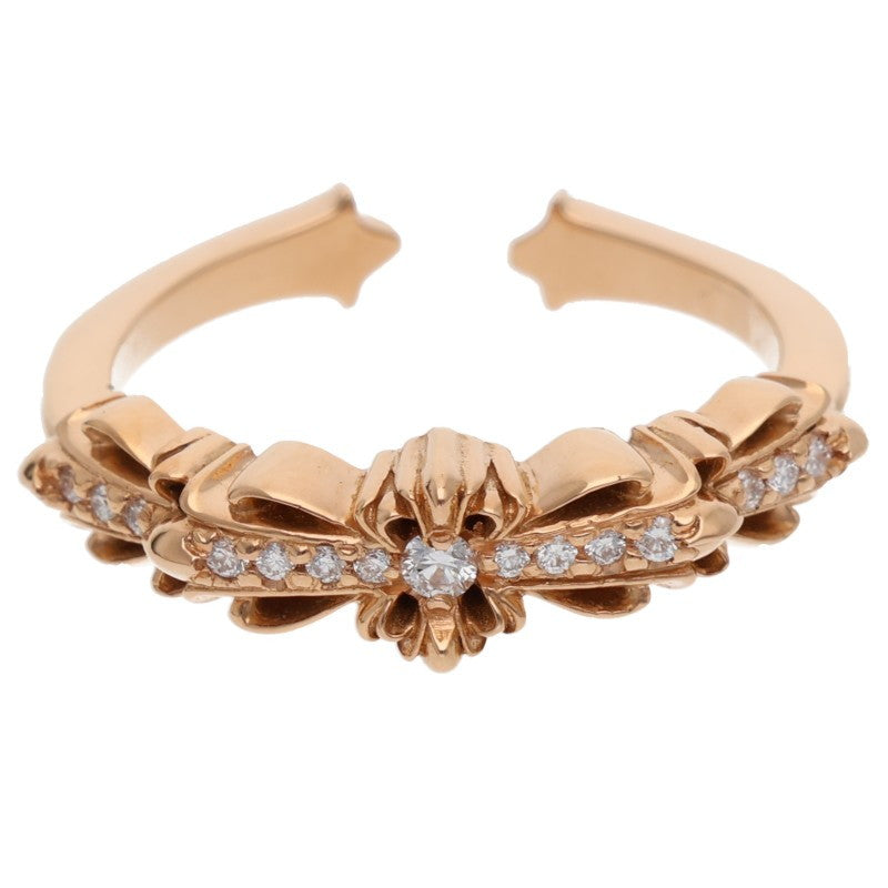 Chrome Hearts 22K PAVE Diamond Baby Floral Ring Size JP 19