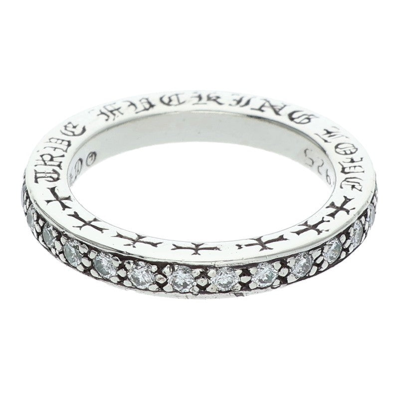 Chrome Hearts Pave Diamond Silver Ring Size ONE SIZE