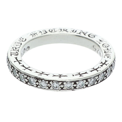 Chrome Hearts Pave Diamond Silver Ring Size ONE SIZE