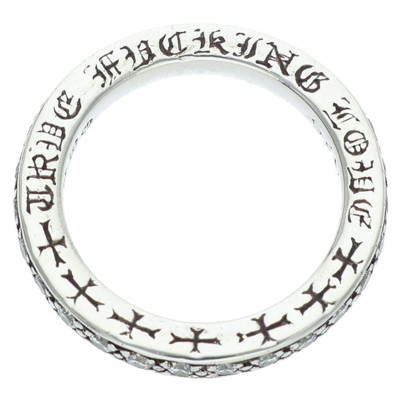 Chrome Hearts Pave Diamond Silver Ring Size ONE SIZE