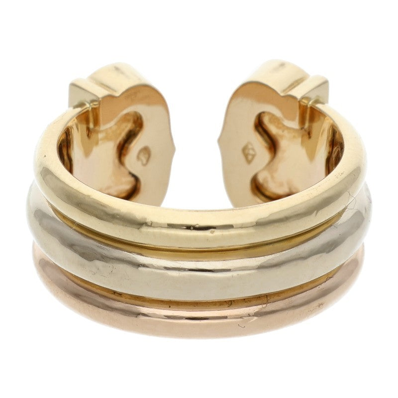 Cartier C2 Trinity K18 YG WG PG Diamond Ring Size 46
