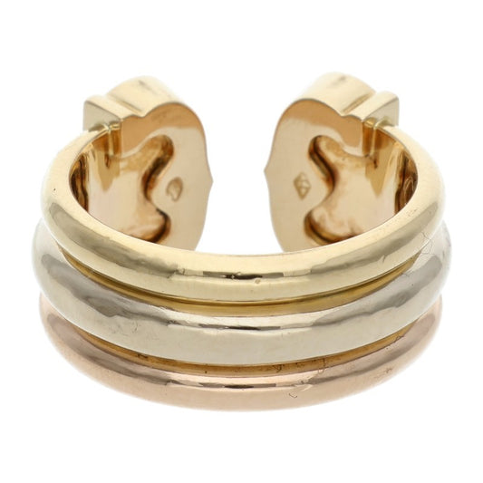 Cartier C2 Trinity K18 YG WG PG Diamond Ring Size 46